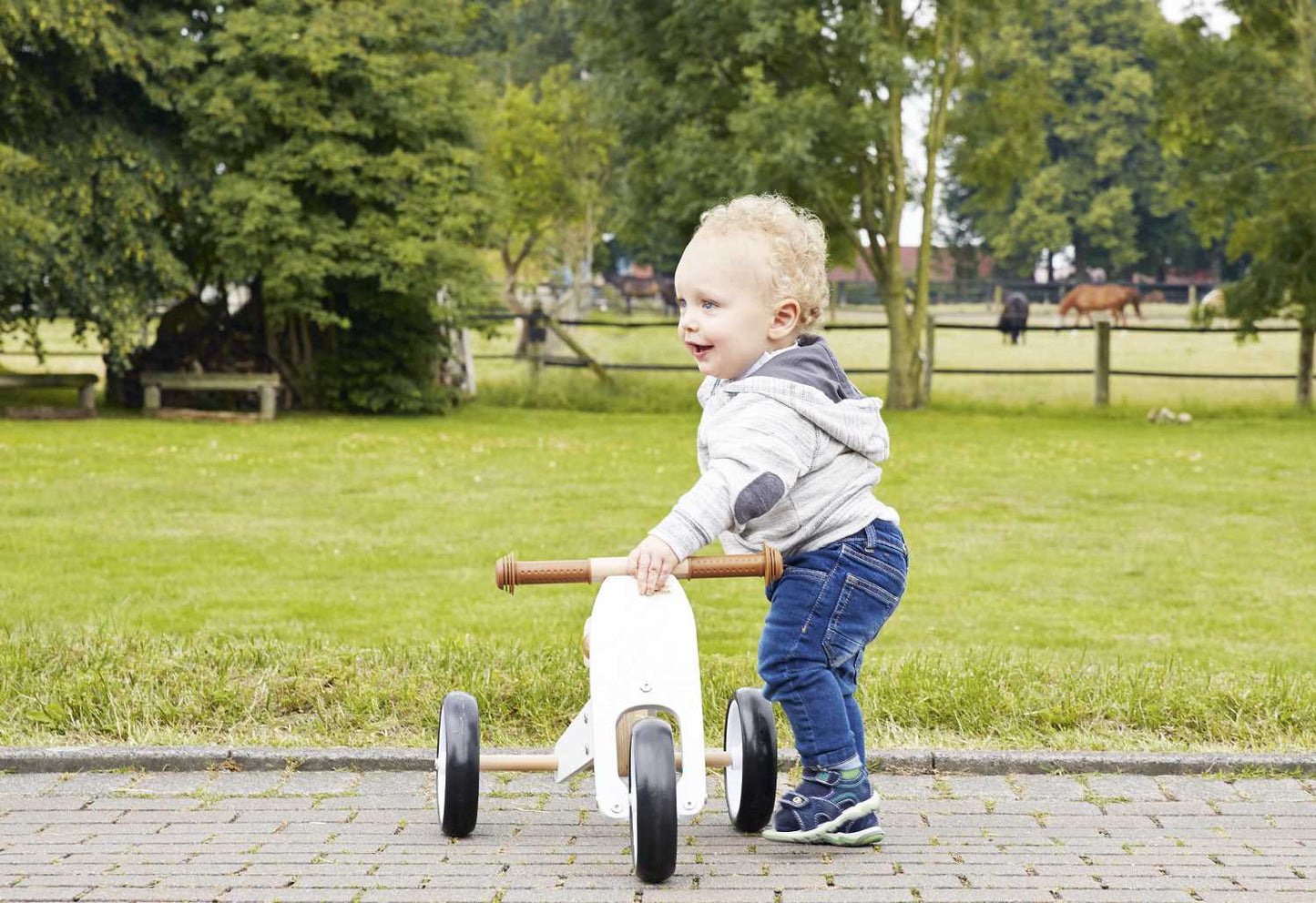 Pinolino Kombi Trehjulet- og Løbecykel, Charlie/Hvid